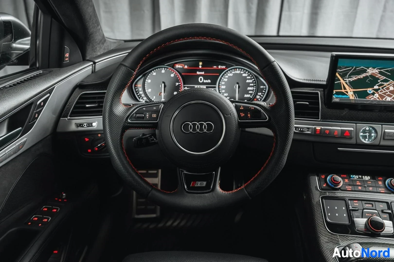 Black Audi S8 2013, cockpit, photo 16