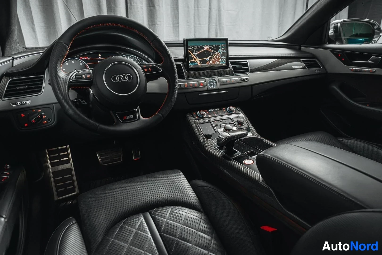 Black Audi S8 2013, cockpit, photo 10