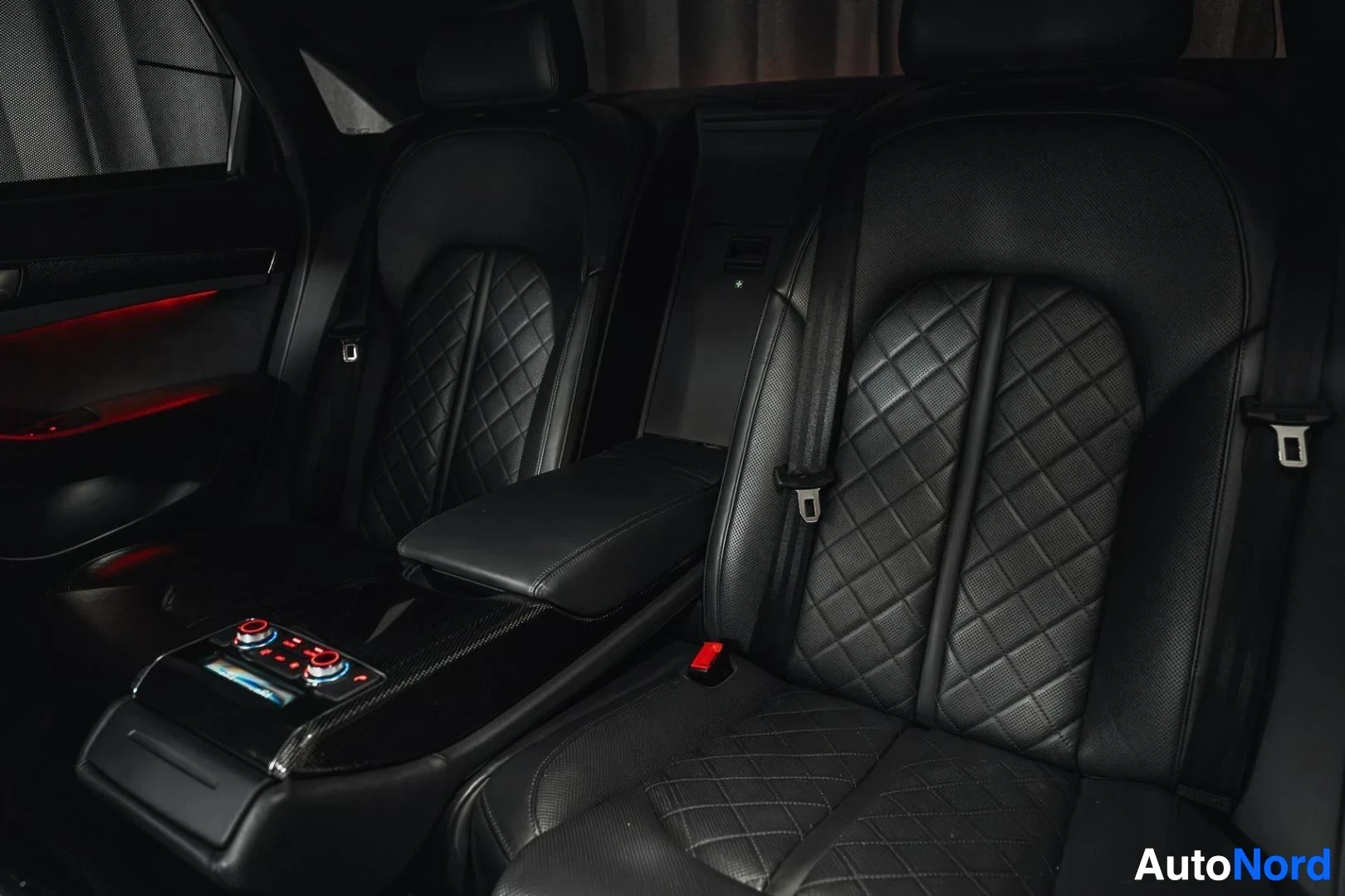 Black Audi S8 2013, rear seats, photo 13