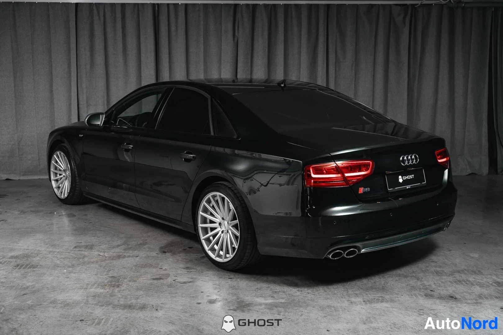 Black Audi S8 2013, rear three-quarter, photo 6