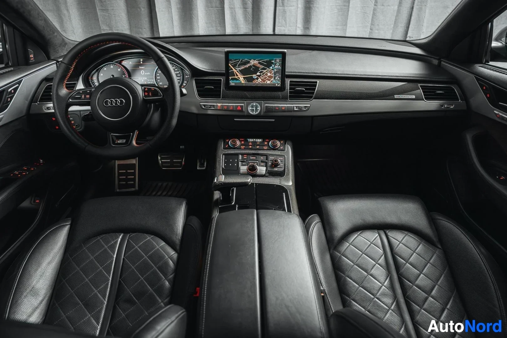 Black Audi S8 2013, cockpit, photo 8
