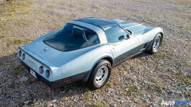 Sininen Chevrolet Corvette 1982, takaviisto, kuva 8