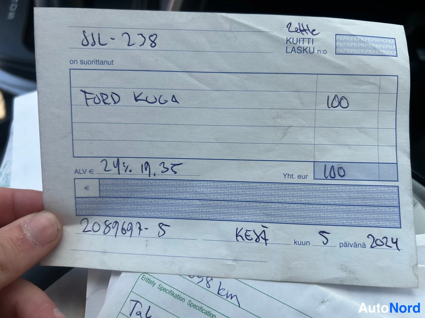 Valkoinen Ford Kuga 2014, asiakirja, kuva 27