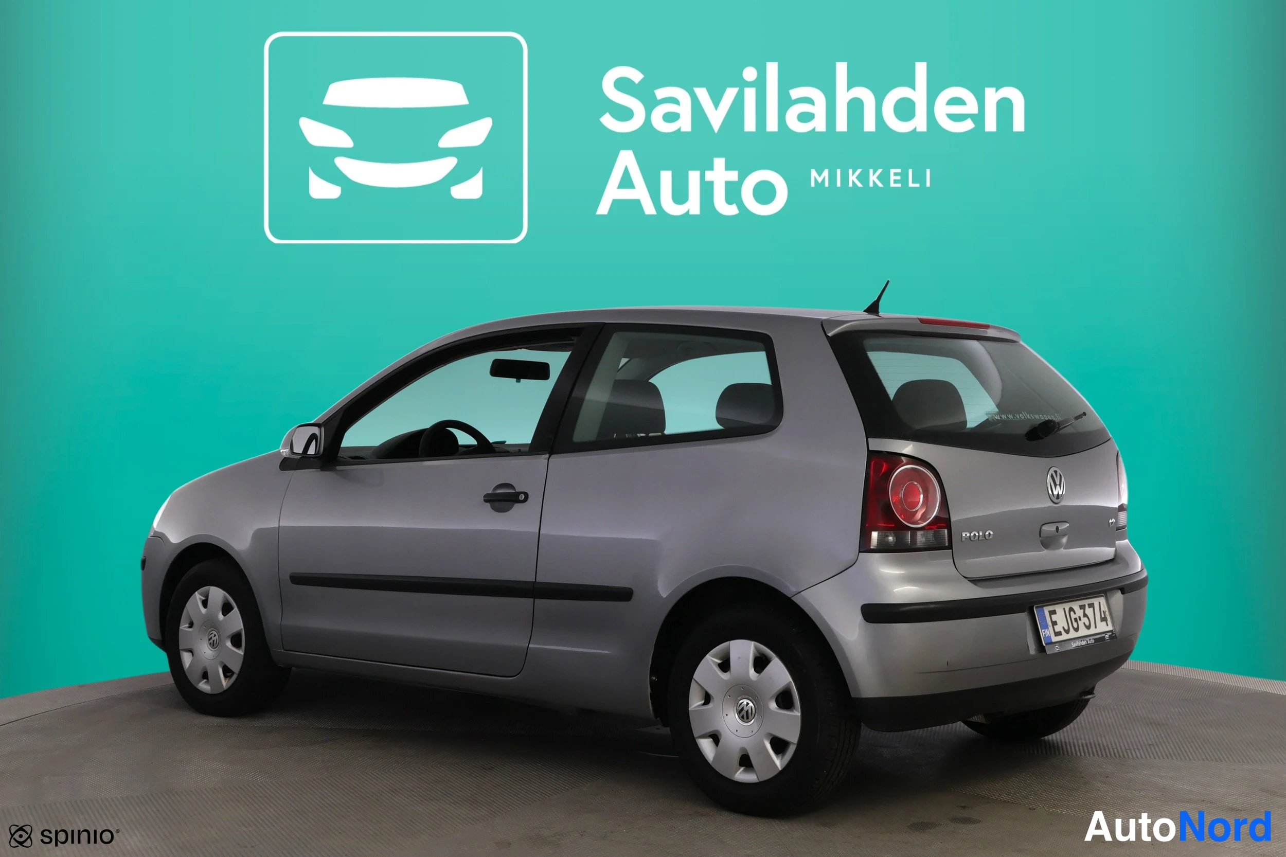 Silver Volkswagen Polo 2007, snett bakifrån, bild 12