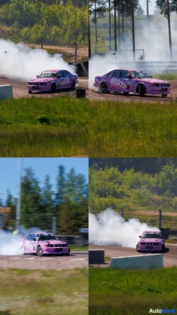 Violetti BMW 525i 1989, takaviisto, kuva 5