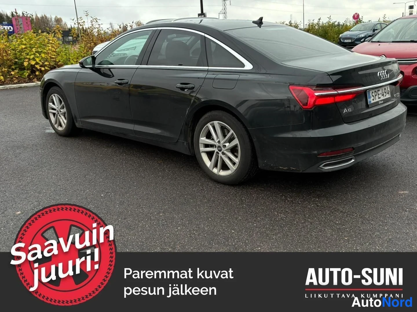 Musta Audi A6 2023, takaviisto, kuva 3