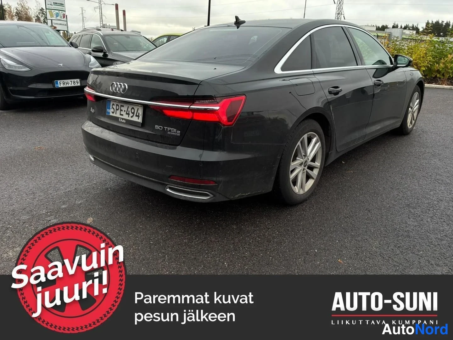 Musta Audi A6 2023, takaa, kuva 4