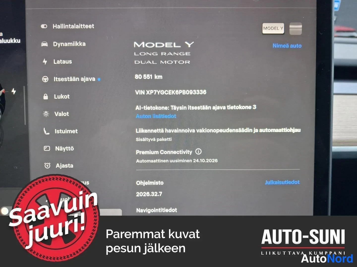 Musta Tesla Model Y 2023, yksityiskohta, kuva 5