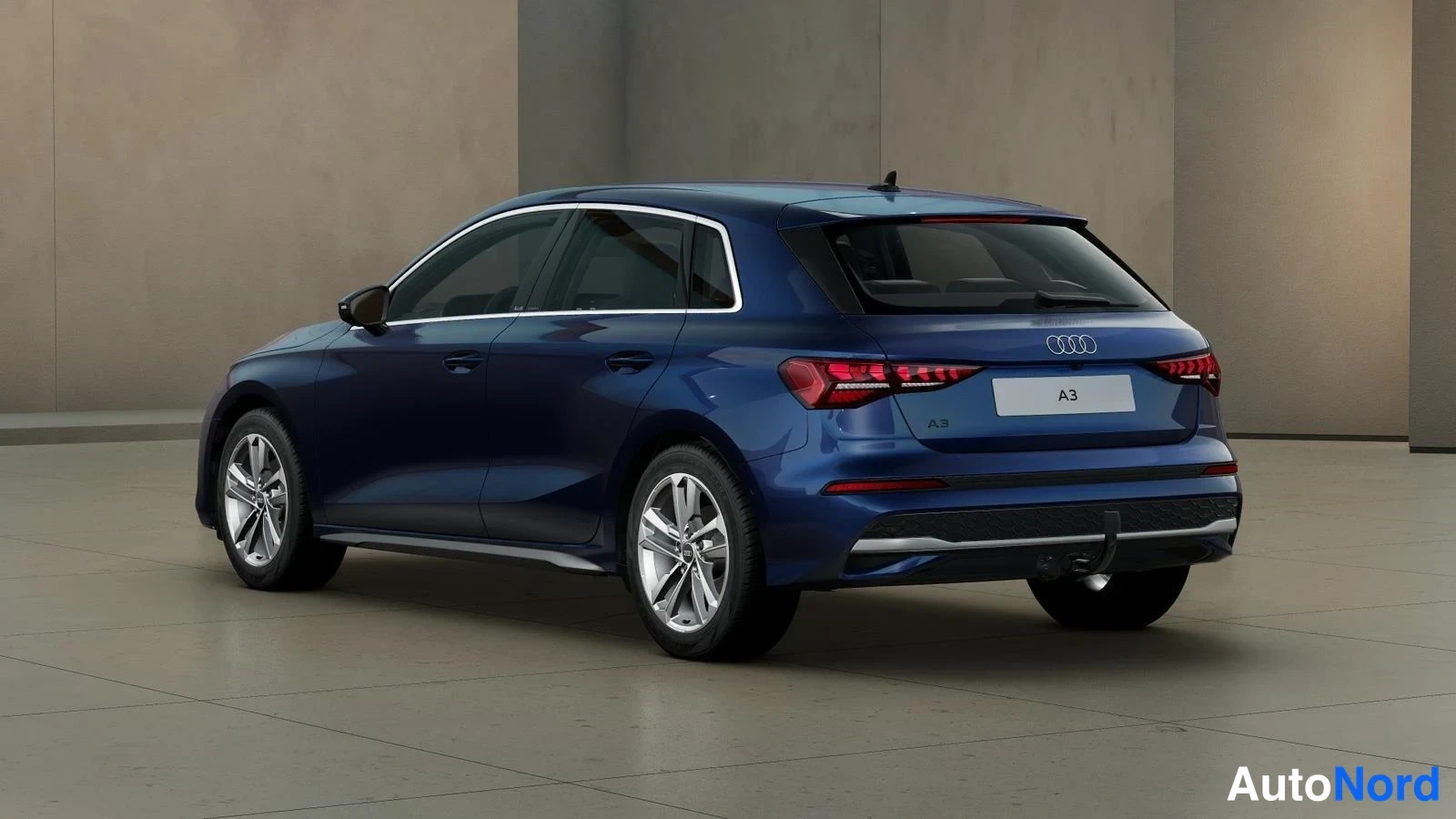 Sininen Audi A3 Sportback 2026, takaviisto, kuva 3