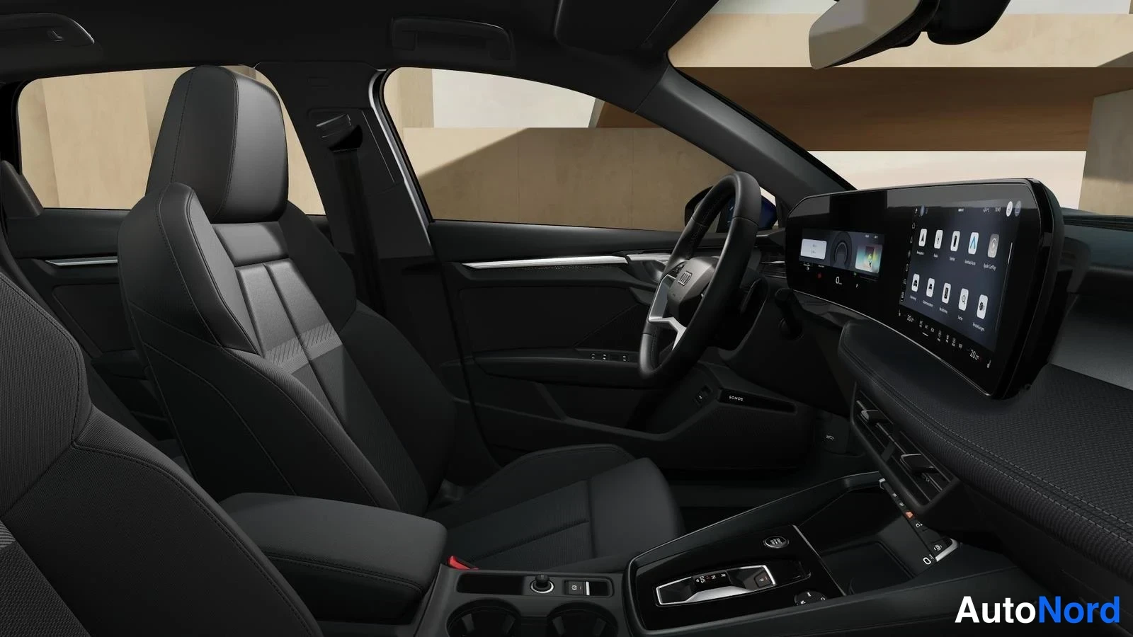 Sininen Audi A3 Sportback 2026, ohjaamo, kuva 4