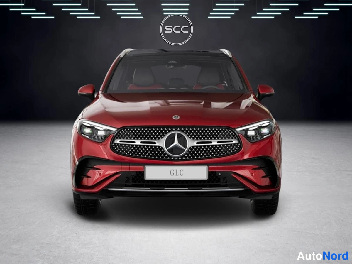 Punainen Mercedes-Benz GLC 2023, edestä, kuva 3