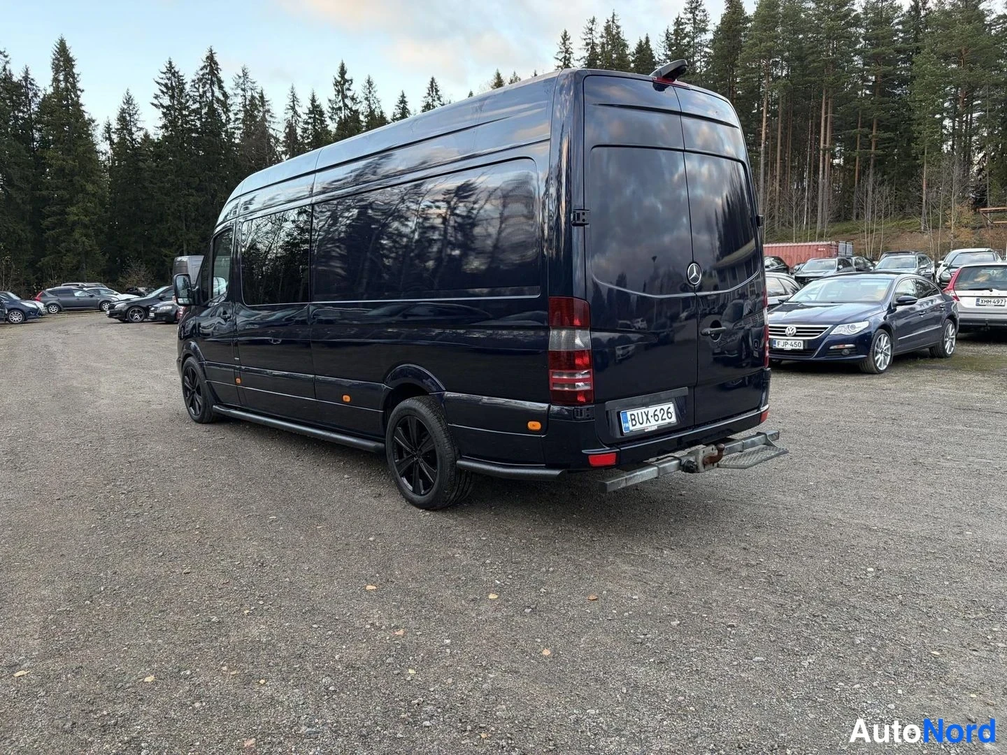 Blue Mercedes-Benz Sprinter 319 CDI 2017, rear three-quarter, photo 7