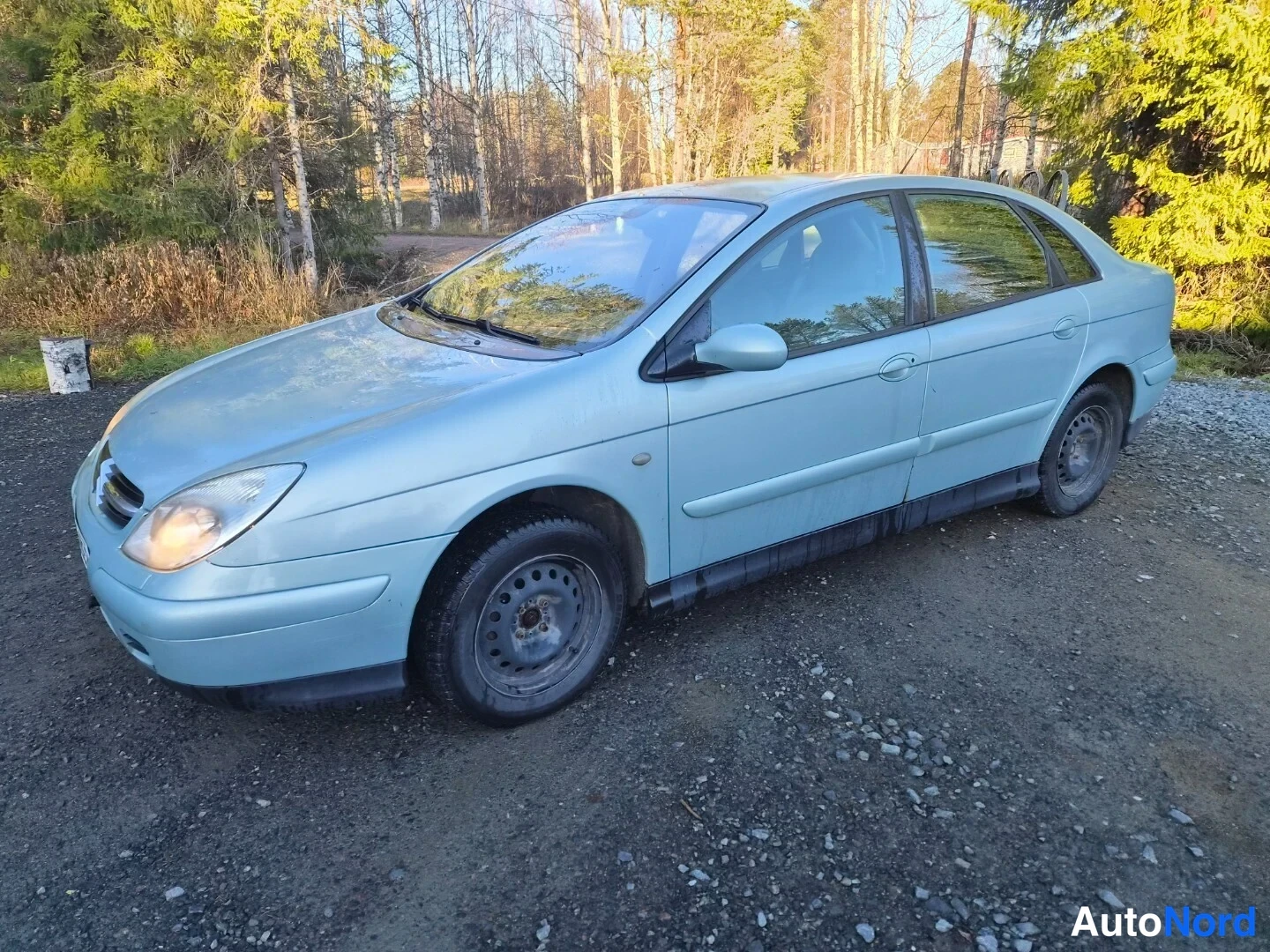 Harmaa Citroen C5 2003, etuviisto, keula vasemmalle, kuva 2