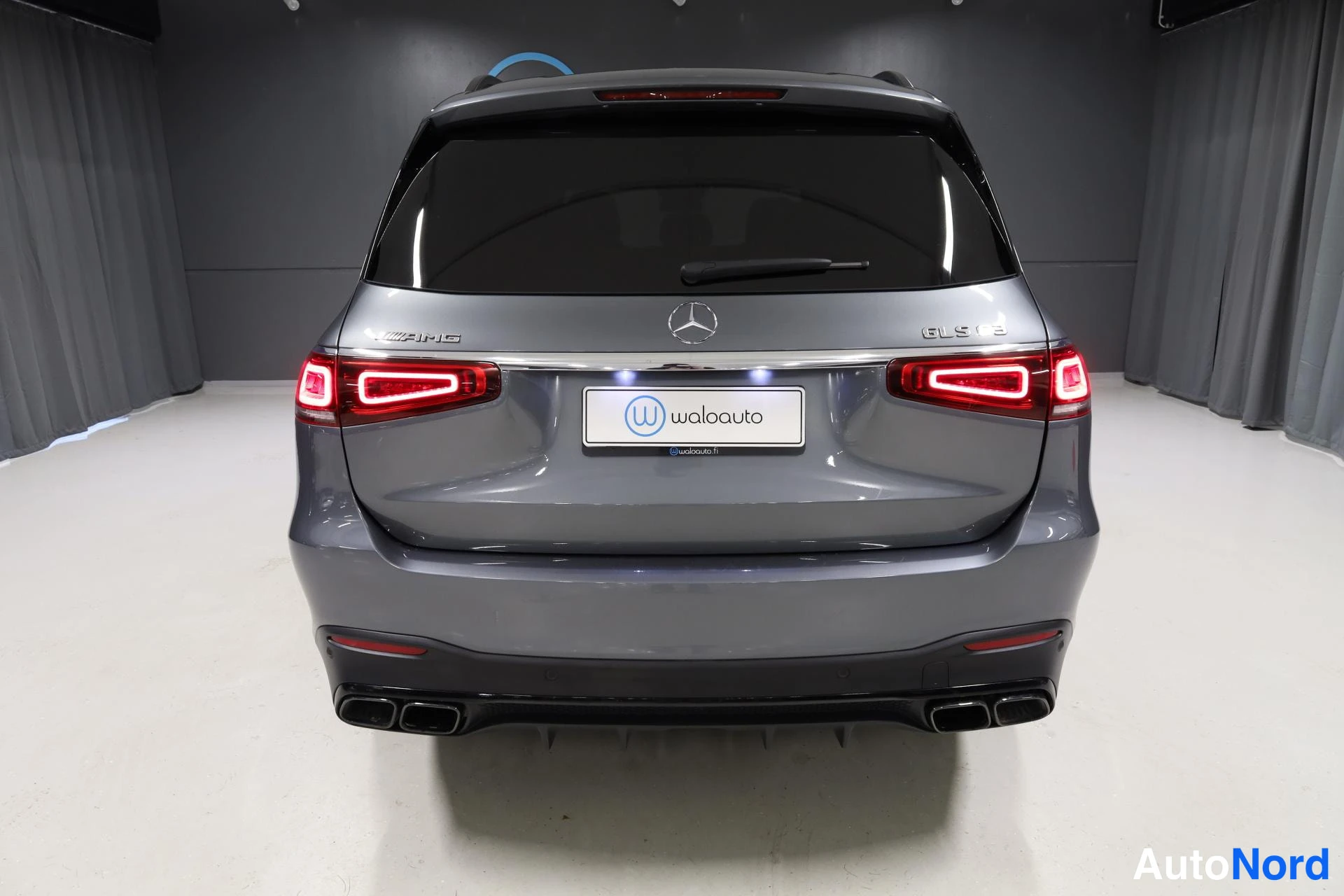 Harmaa Mercedes-Benz GLS 2022, takaa, kuva 8