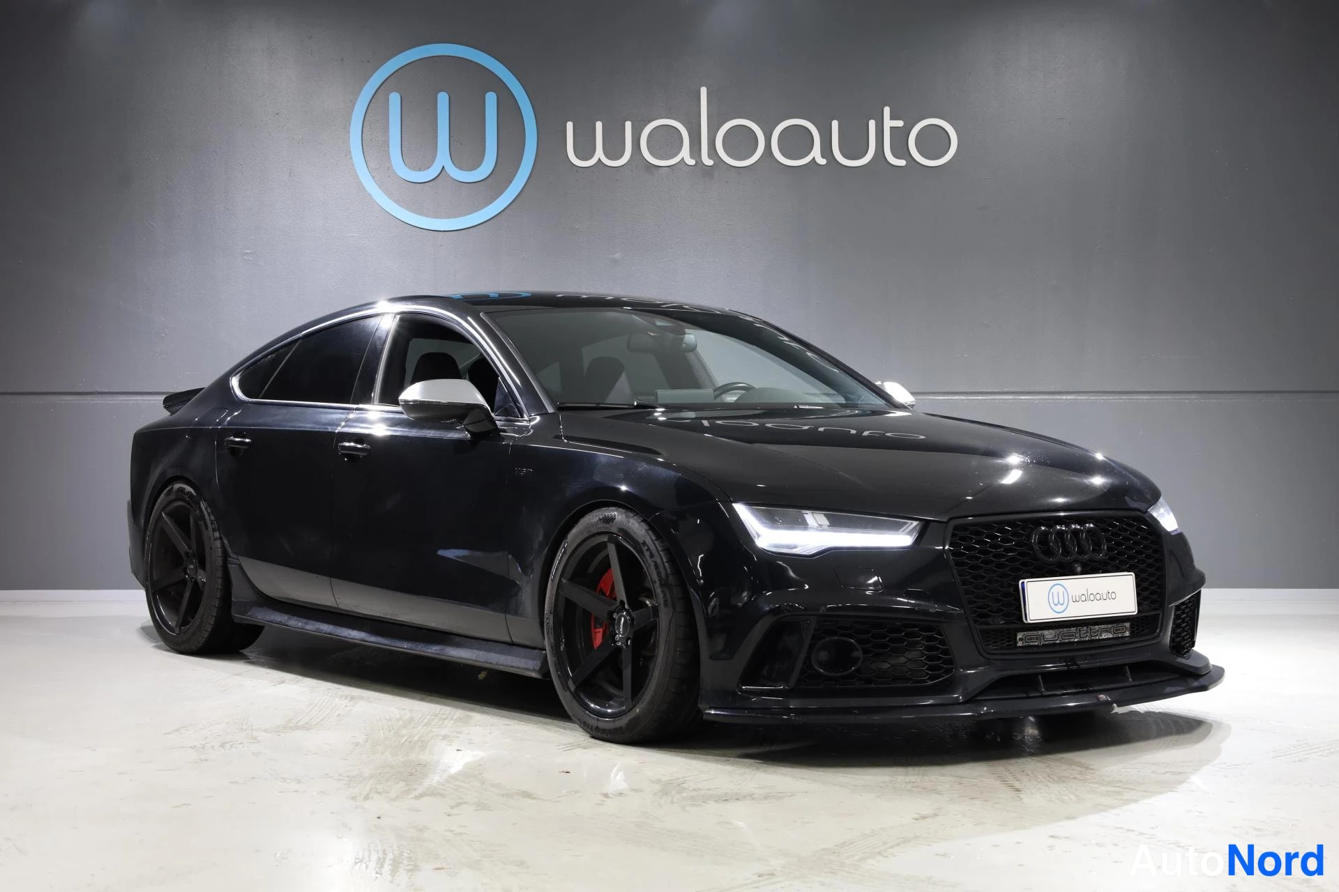 Musta Audi A7 2016, etuviisto, keula oikealle, kuva 4