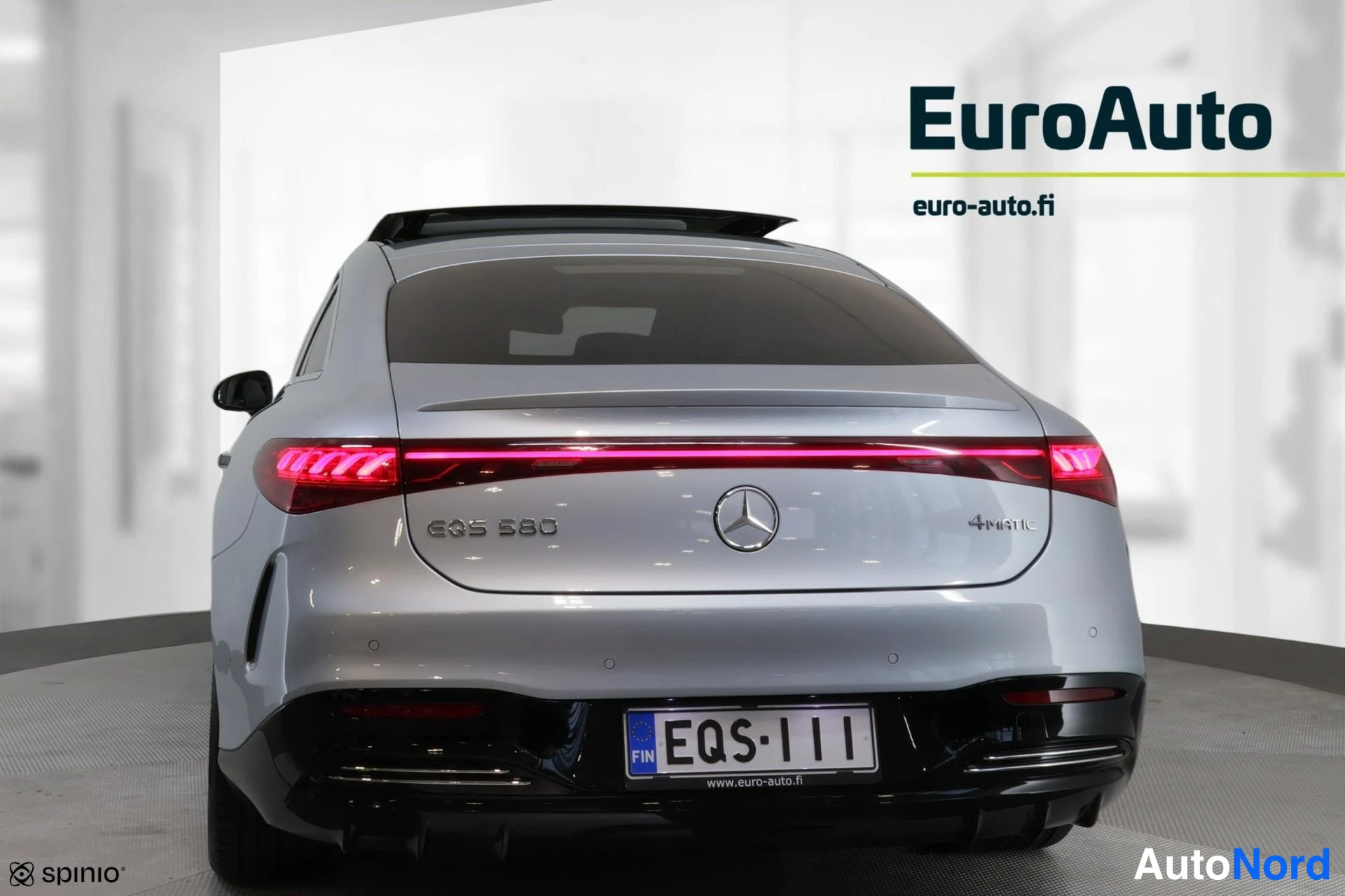 Harmaa Mercedes-Benz EQS 2022, takaa, kuva 6