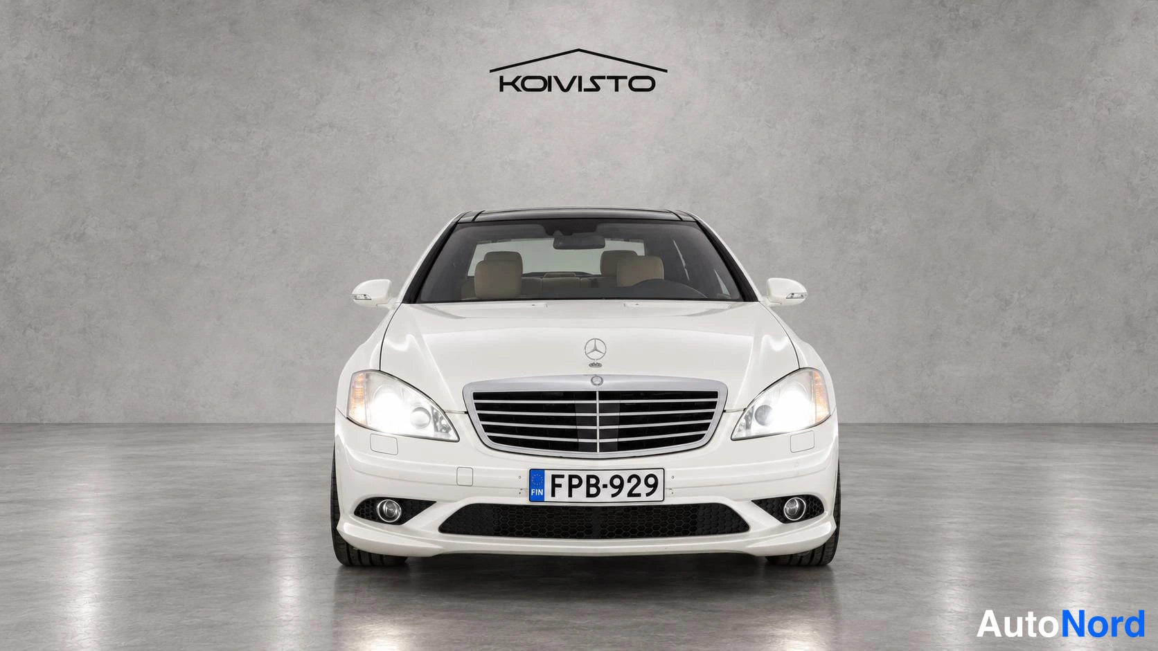 White Mercedes-Benz S 350 2007, front, photo 3