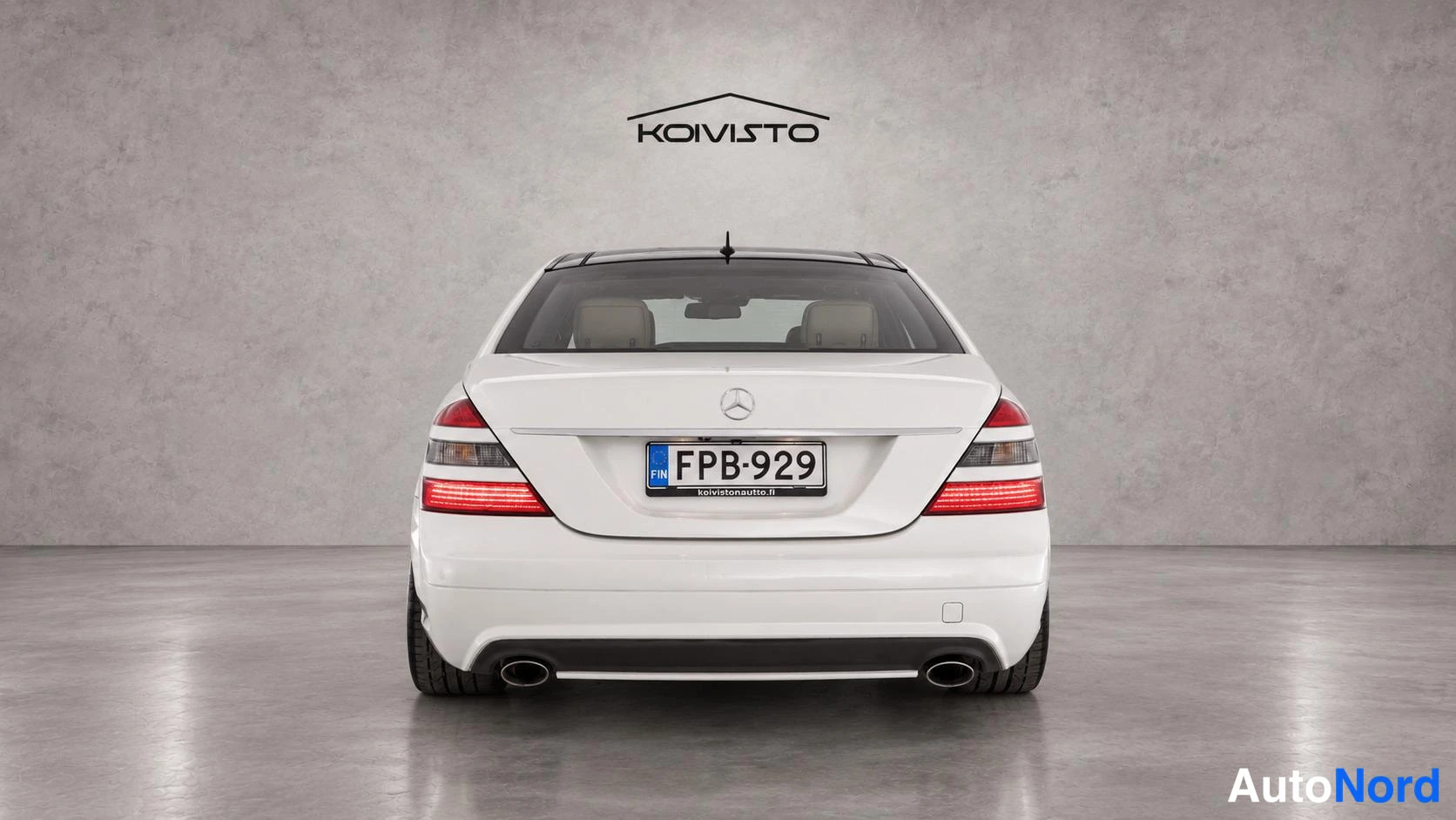 White Mercedes-Benz S 350 2007, rear, photo 7