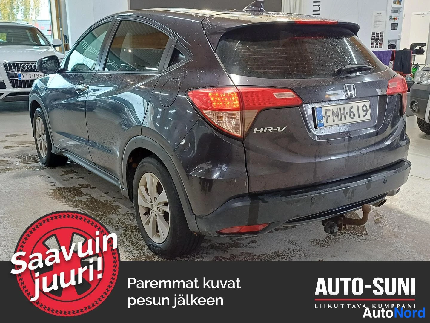 Grey Honda HR-V 2016, rear three-quarter, photo 3