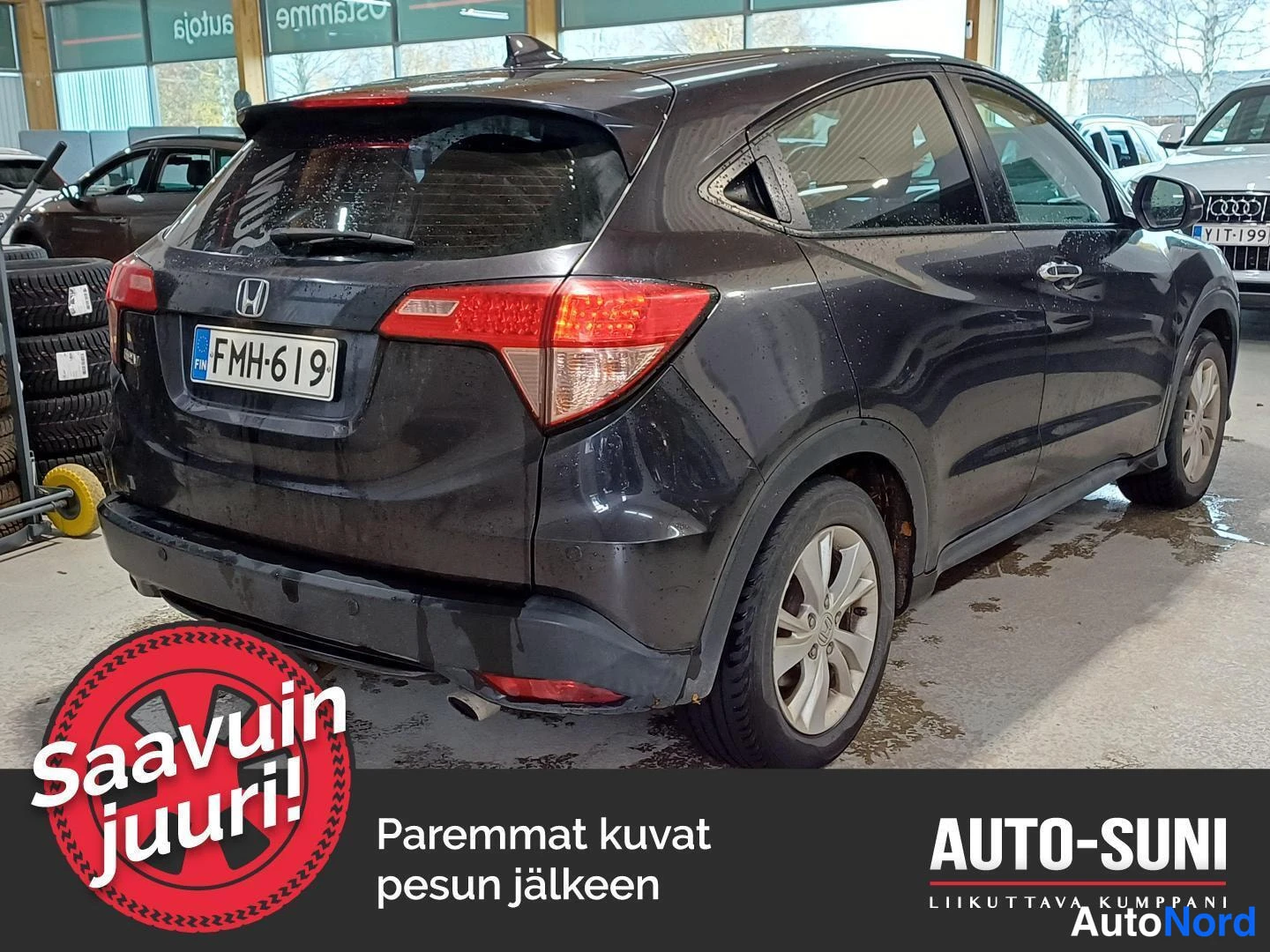 Grey Honda HR-V 2016, rear three-quarter, photo 4