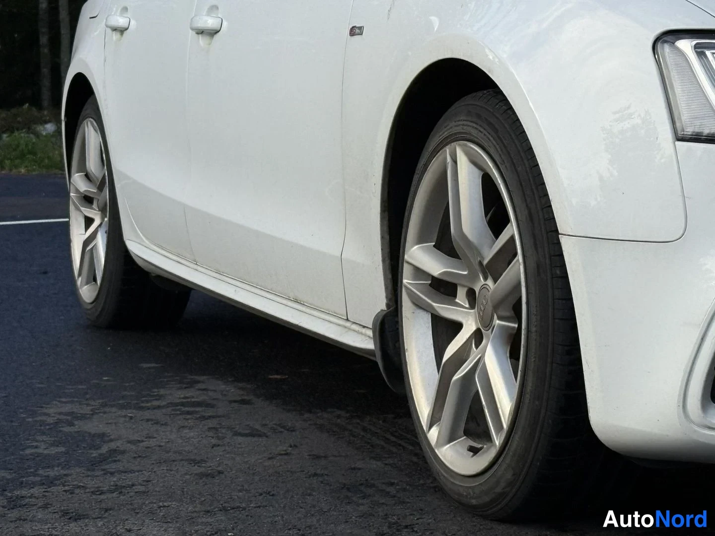 White Audi A5 Sportback 2014, detail, photo 9