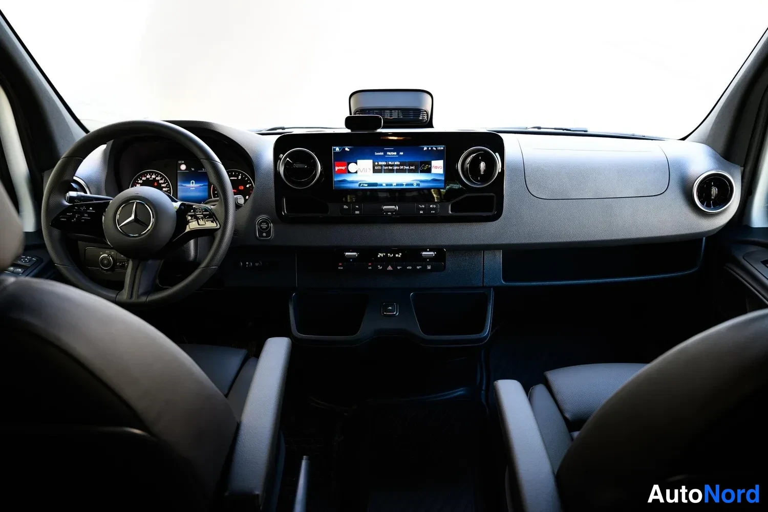 White Mercedes-Benz Sprinter 2026, cockpit, photo 3