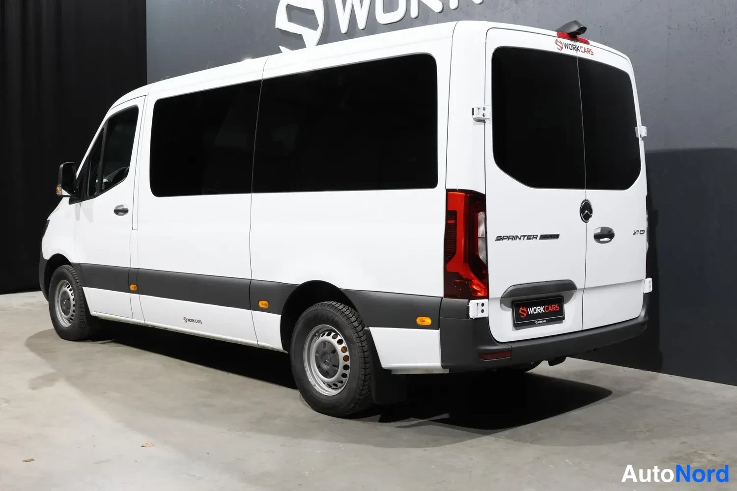 White Mercedes-Benz Sprinter 2026, rear three-quarter, photo 9