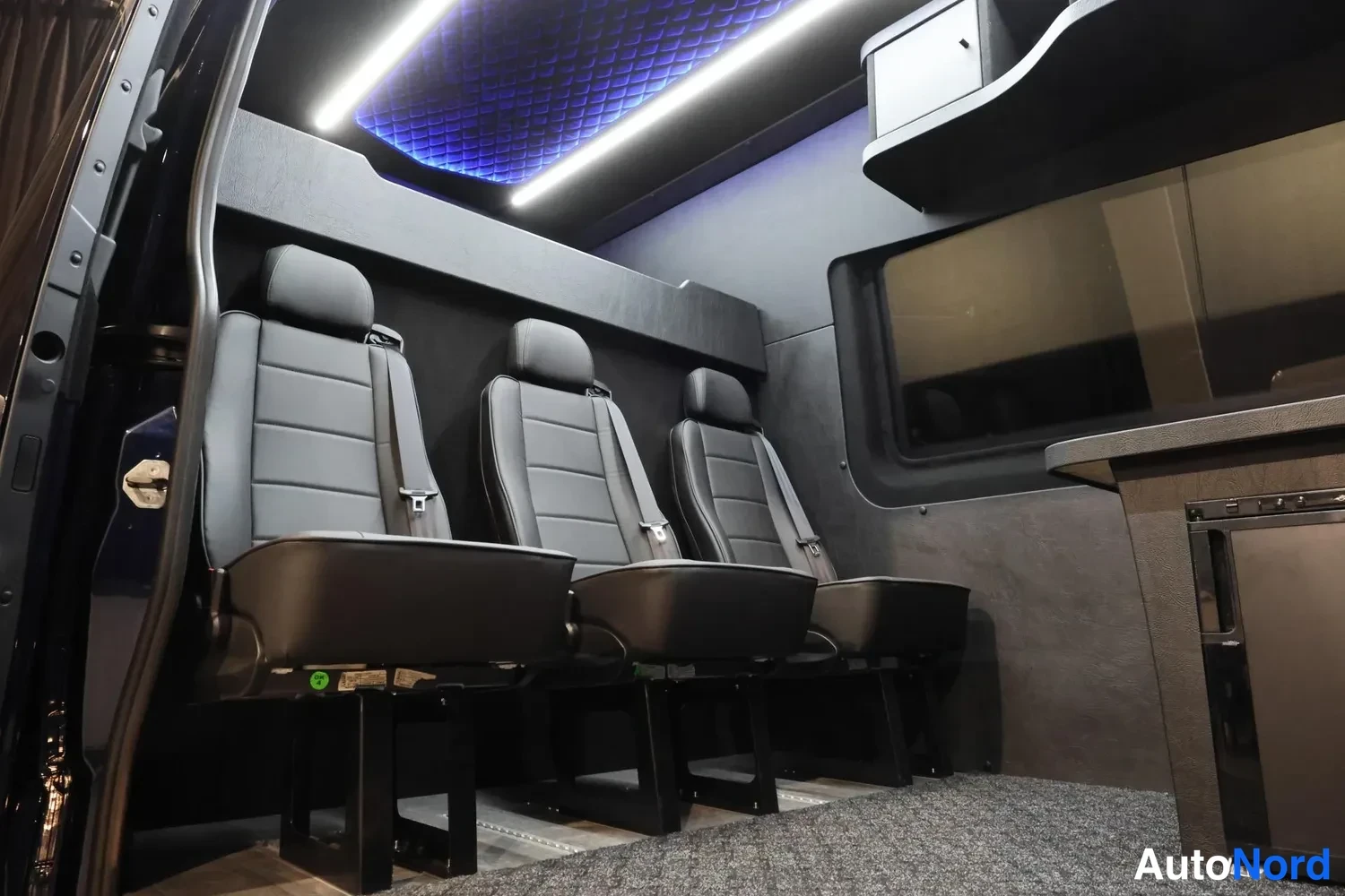 Blue Mercedes-Benz Sprinter 2026, rear seats, photo 15