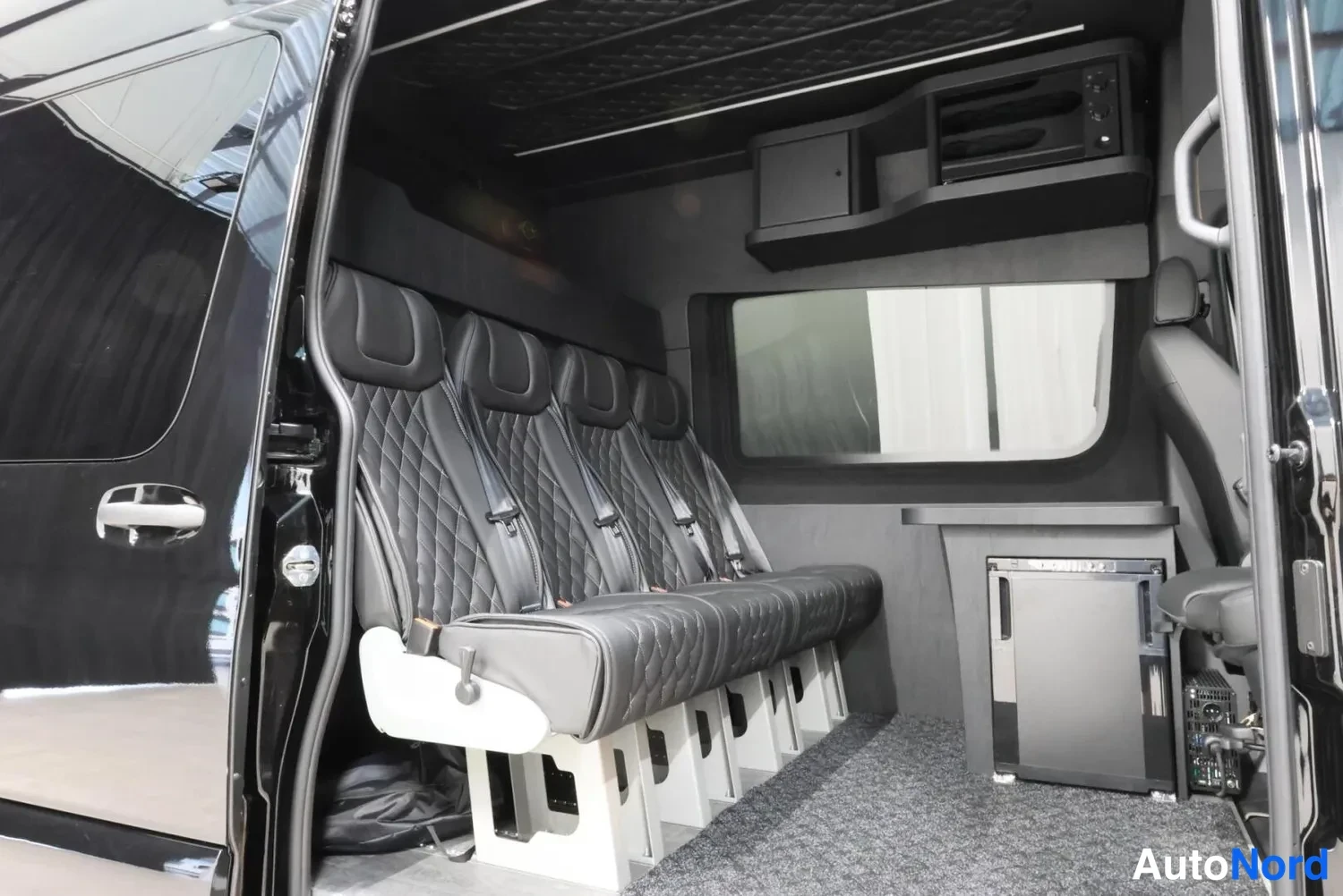 Black Mercedes-Benz Sprinter 319 CDI 2026, rear seats, photo 9