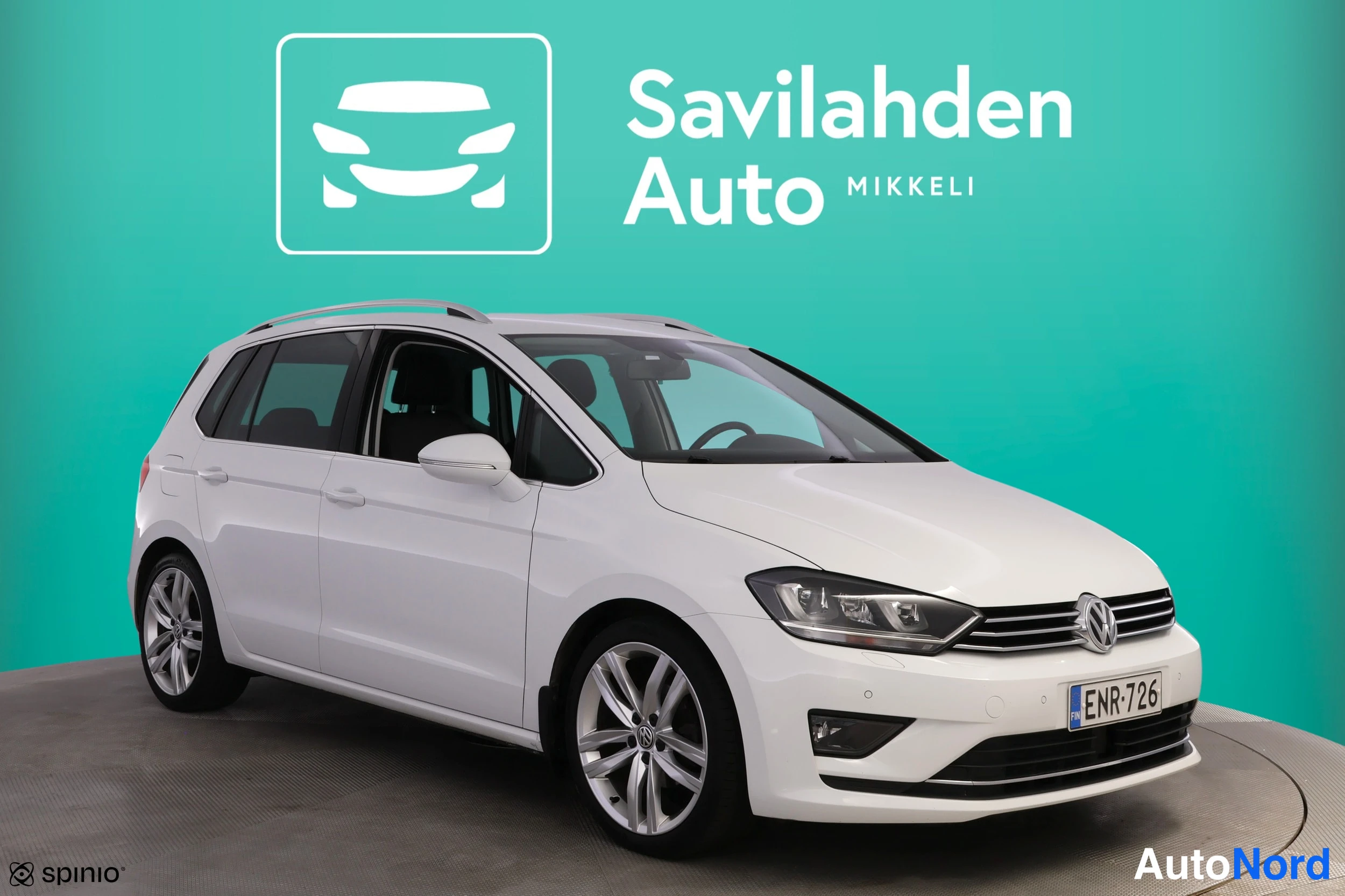 Valkoinen Volkswagen Golf Sportsvan 2015, kuva 11