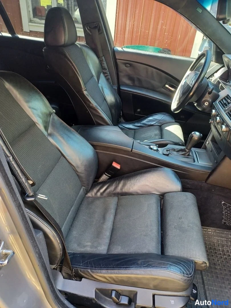 Harmaa BMW 525d 2005, etuistuimet, kuva 11