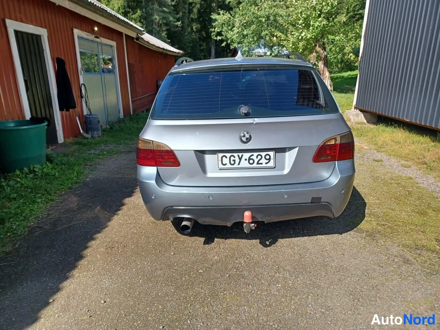 Harmaa BMW 525d 2005, takaa, kuva 8