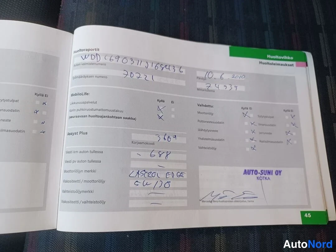 Punainen Mercedes-Benz A  Viistoper 2005, asiakirja, kuva 20