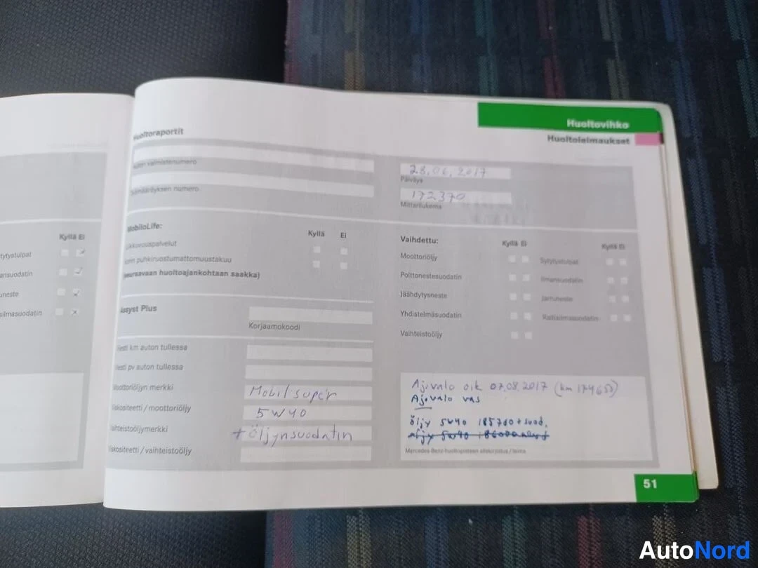 Punainen Mercedes-Benz A  Viistoper 2005, asiakirja, kuva 26