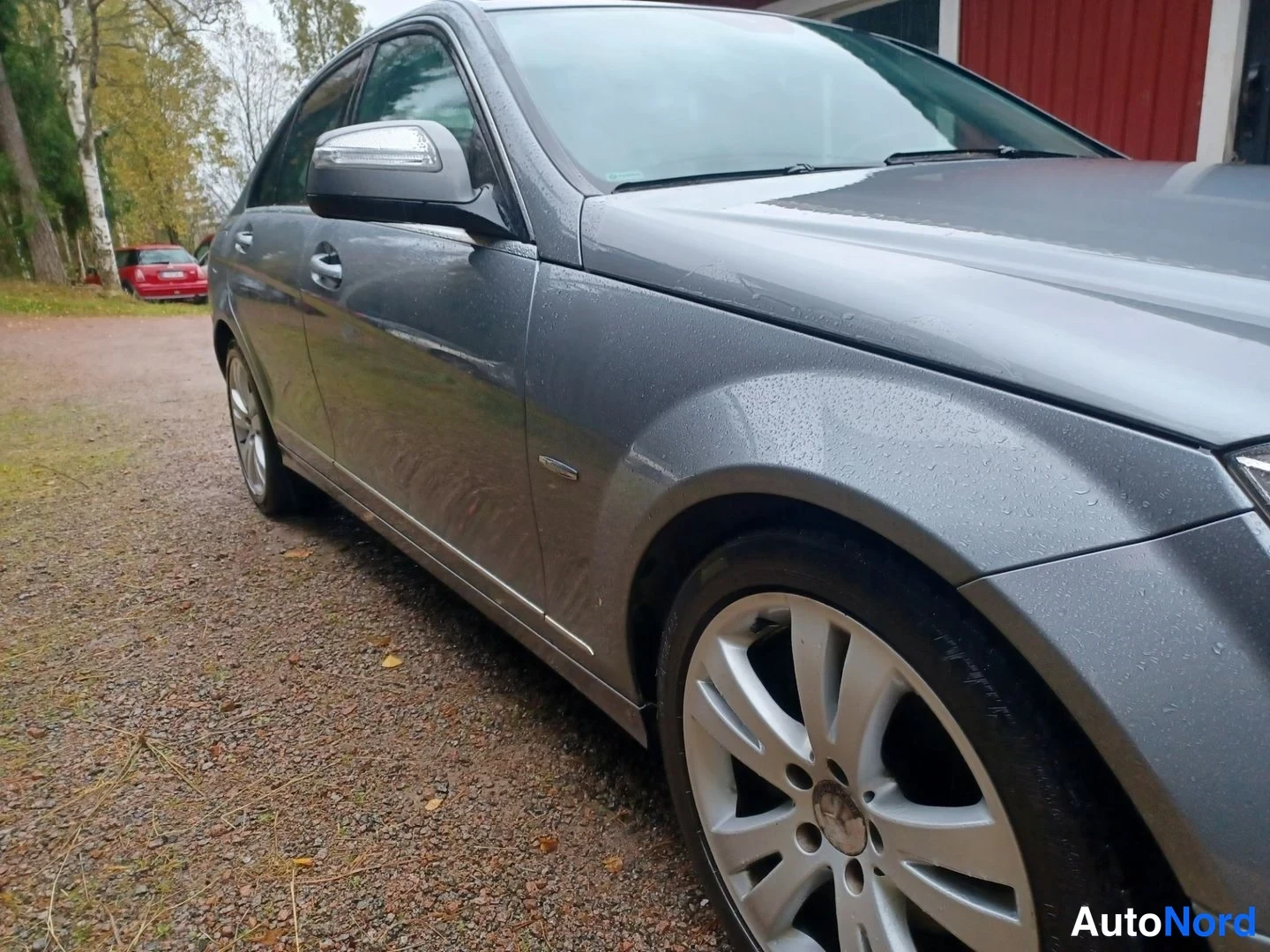 Harmaa Mercedes-Benz C 220 CDI 2008, etuviisto, keula oikealle, kuva 6