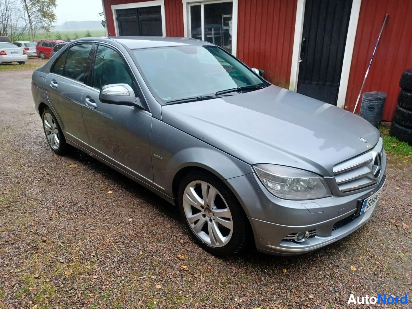 Harmaa Mercedes-Benz C 220 CDI 2008, etuviisto, keula oikealle, kuva 4