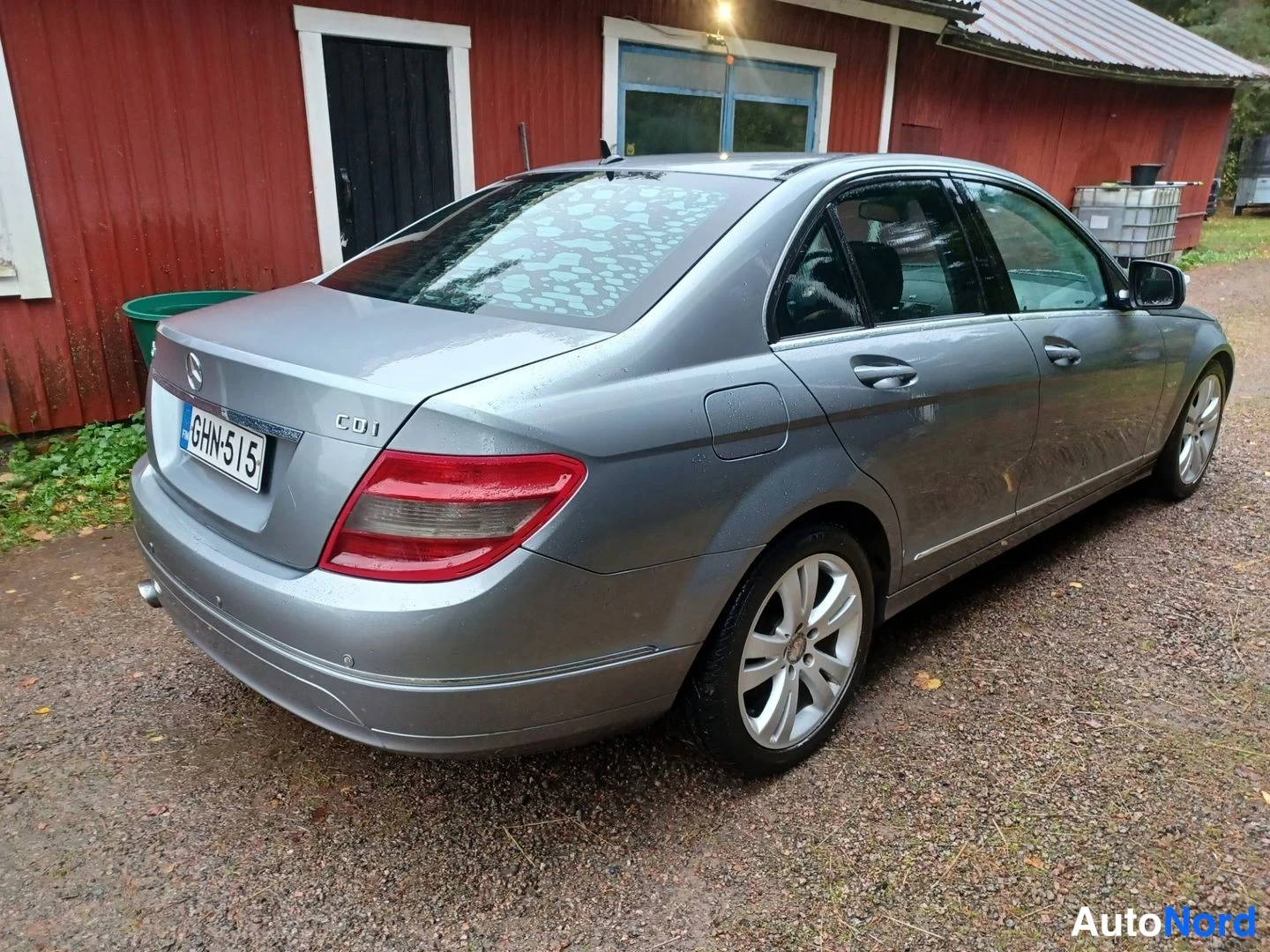 Harmaa Mercedes-Benz C 220 CDI 2008, takaviisto, kuva 8