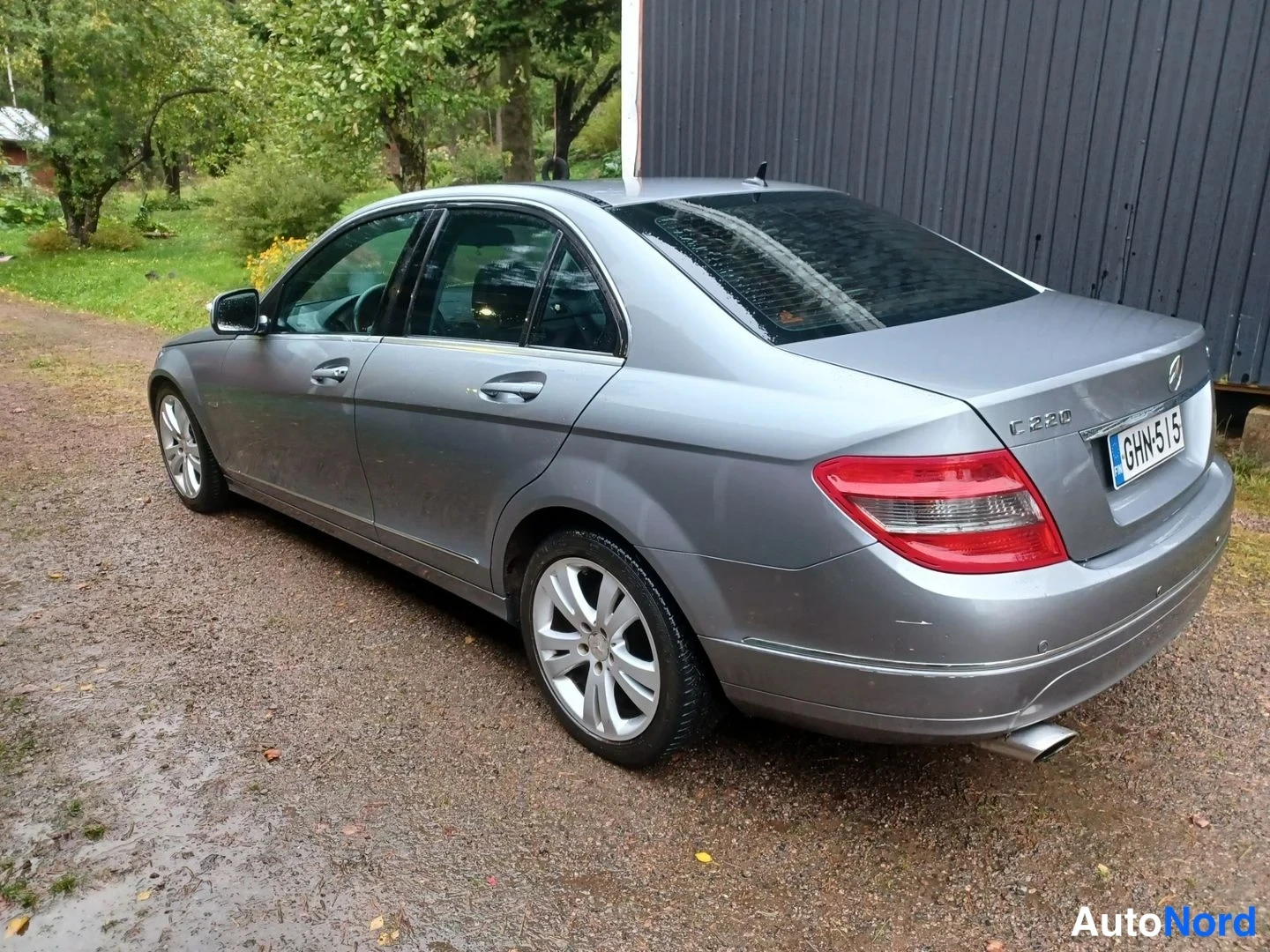 Harmaa Mercedes-Benz C 220 CDI 2008, takaviisto, kuva 9