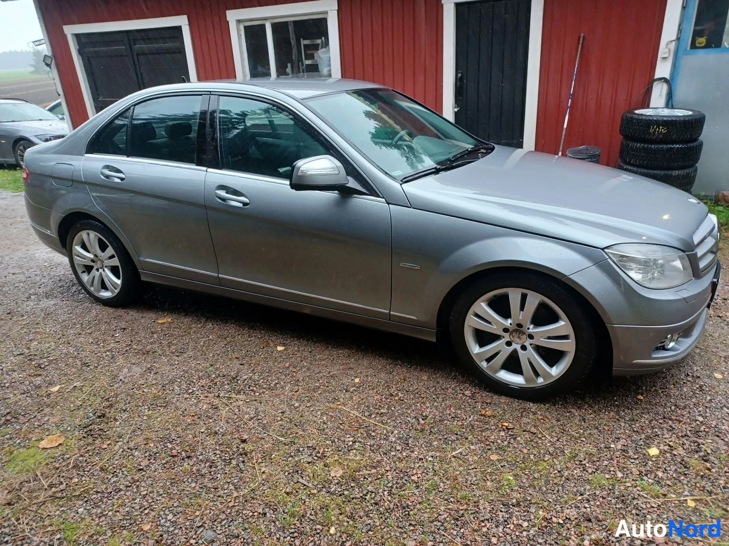 Harmaa Mercedes-Benz C 220 CDI 2008, etuviisto, keula oikealle, kuva 5