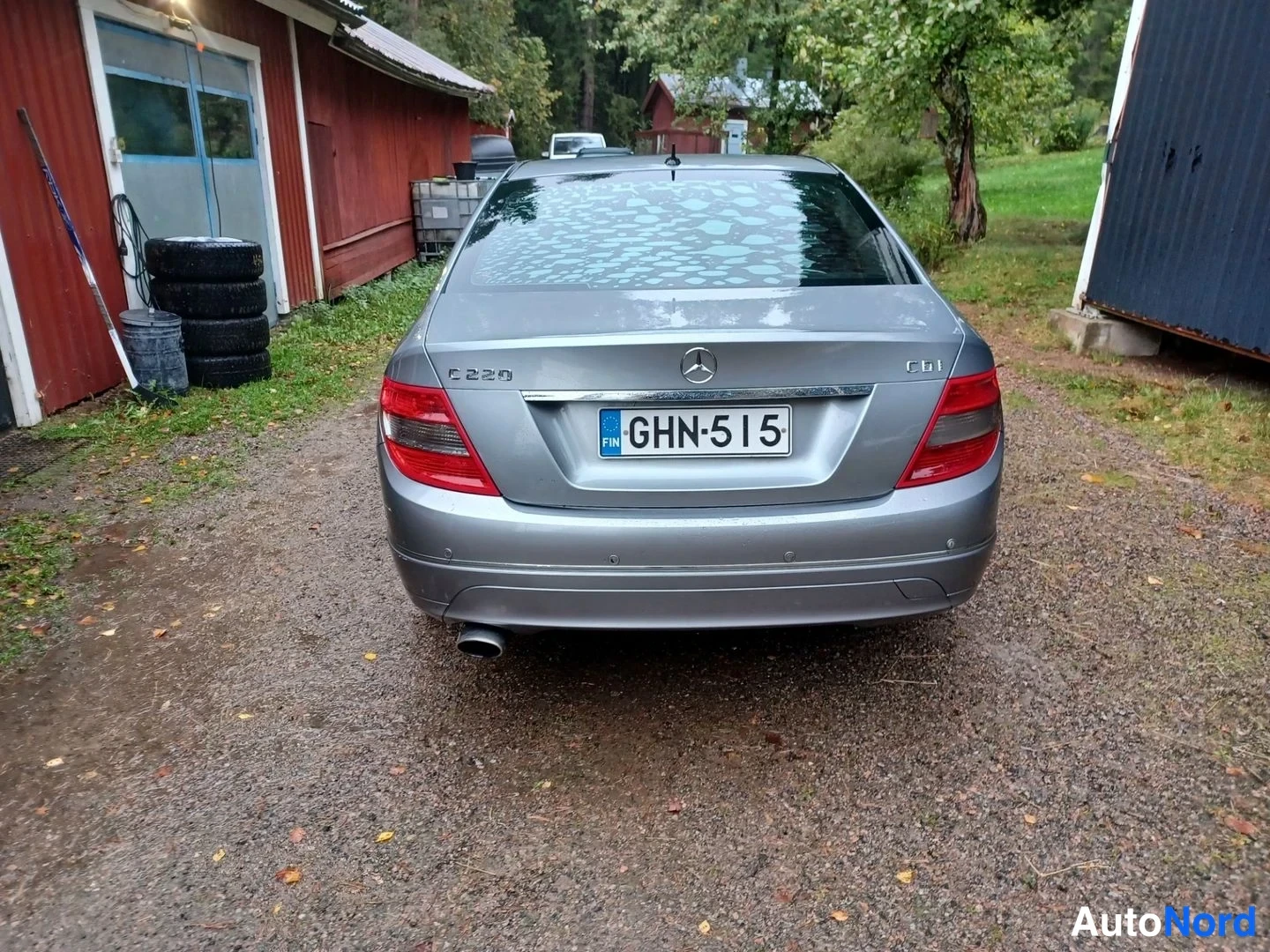 Harmaa Mercedes-Benz C 220 CDI 2008, takaa, kuva 13