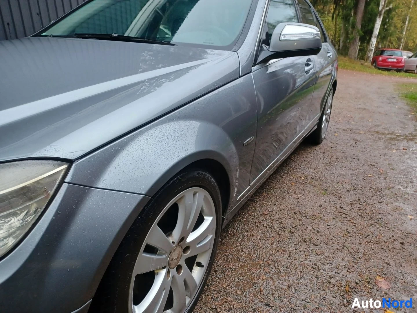 Harmaa Mercedes-Benz C 220 CDI 2008, etuviisto, keula vasemmalle, kuva 3
