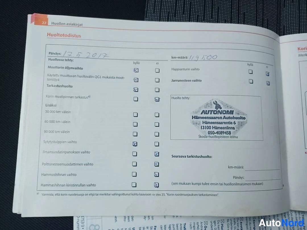 Harmaa Skoda Octavia 2010, asiakirja, kuva 22