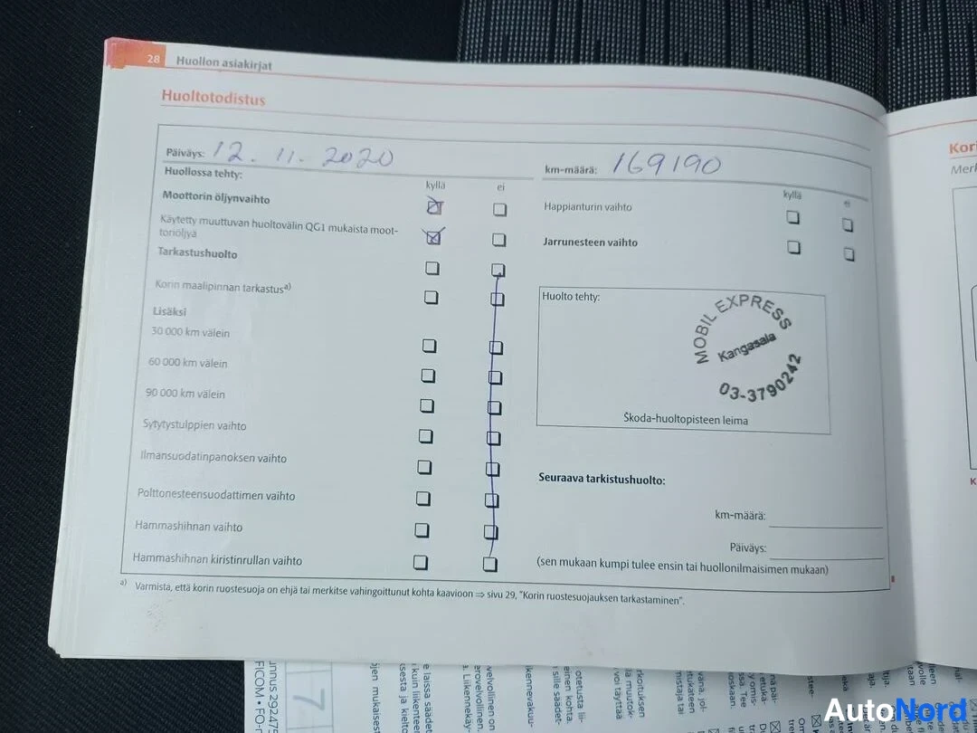 Harmaa Skoda Octavia 2010, asiakirja, kuva 25