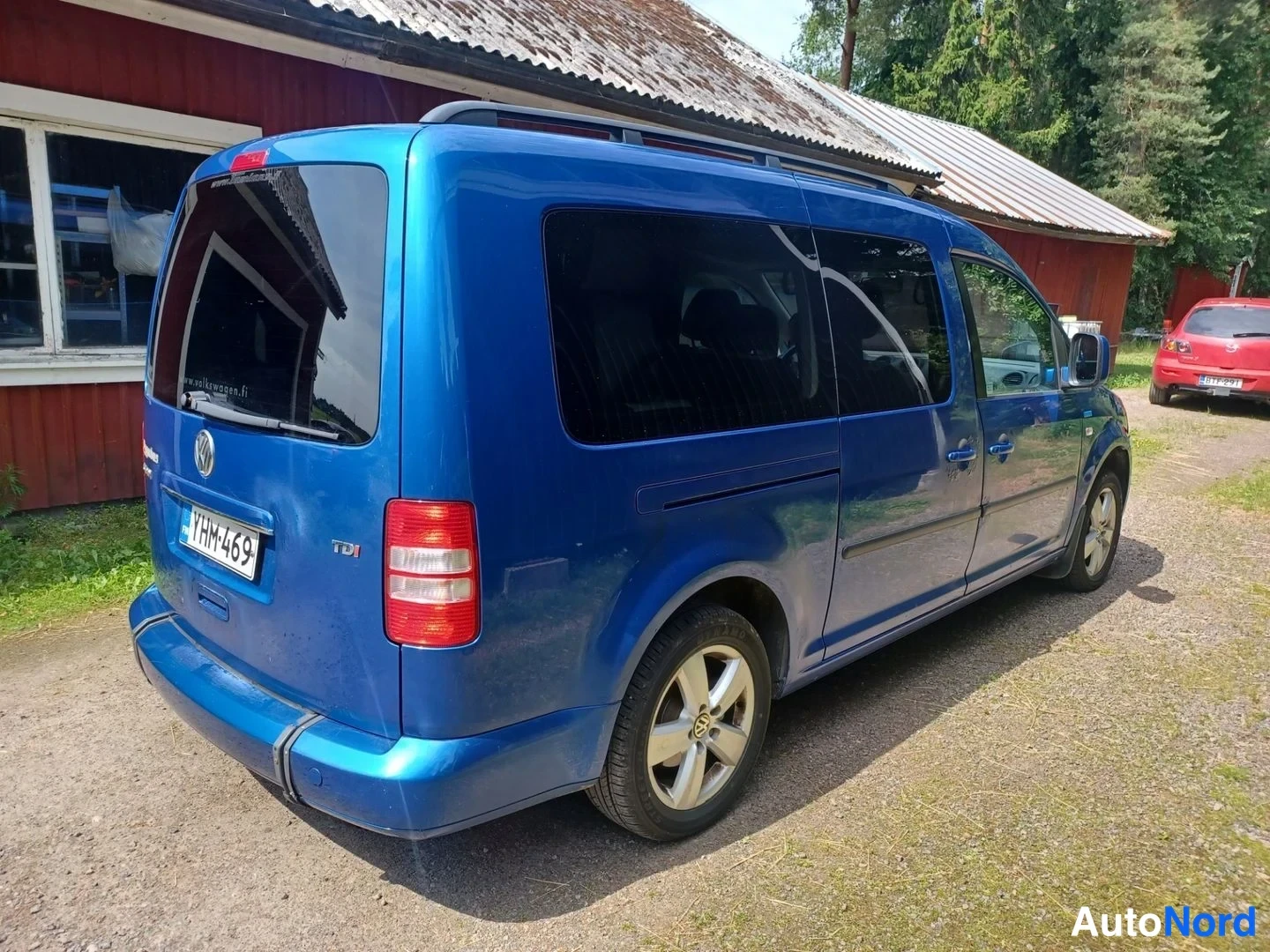 Sininen Volkswagen Caddy 2011, takaviisto, kuva 8