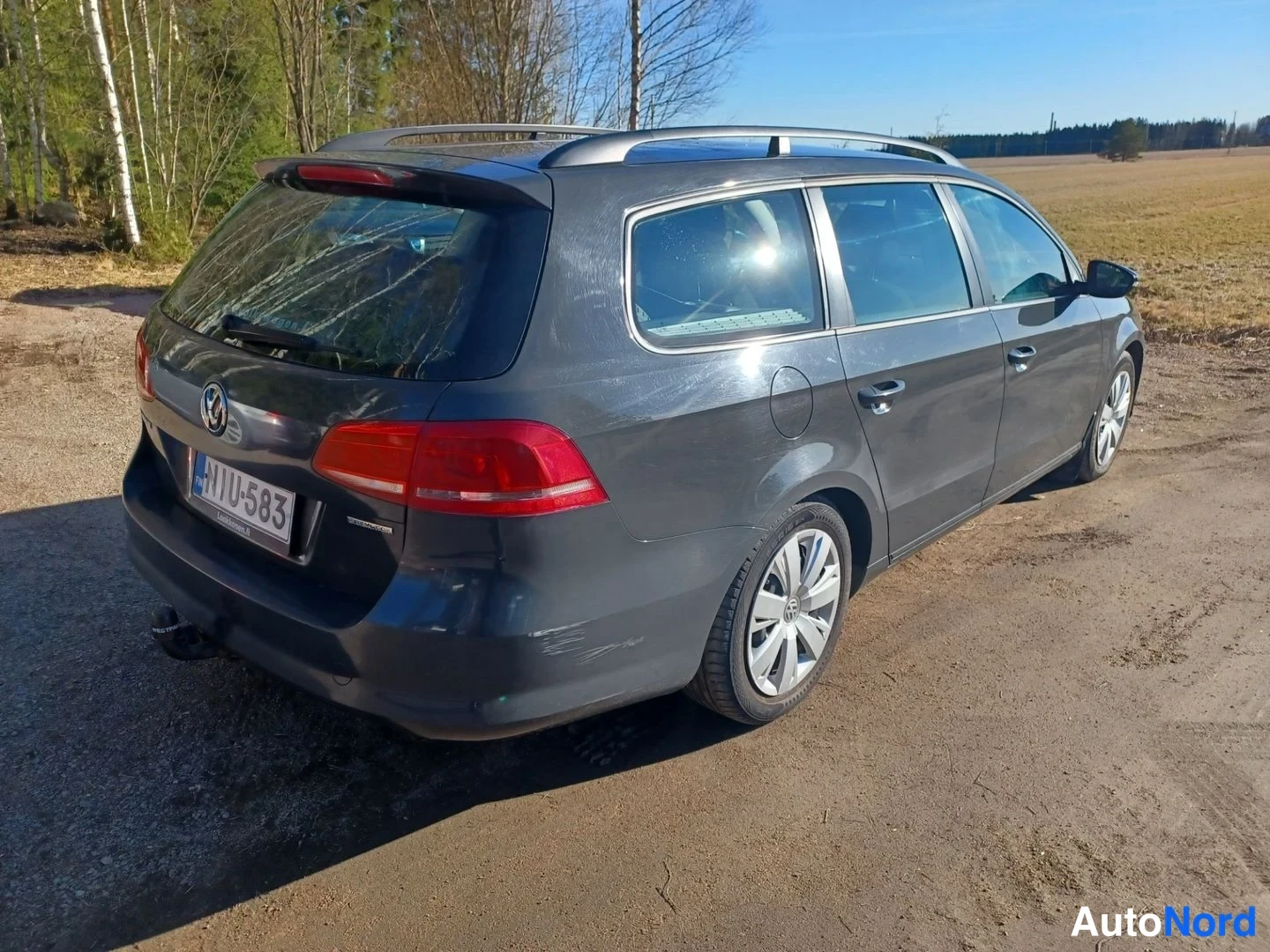 Harmaa Volkswagen Passat Variant 2013, takaviisto, kuva 7