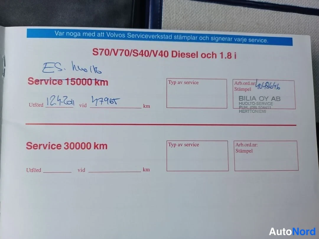 Punainen Volvo S80 2000, asiakirja, kuva 26