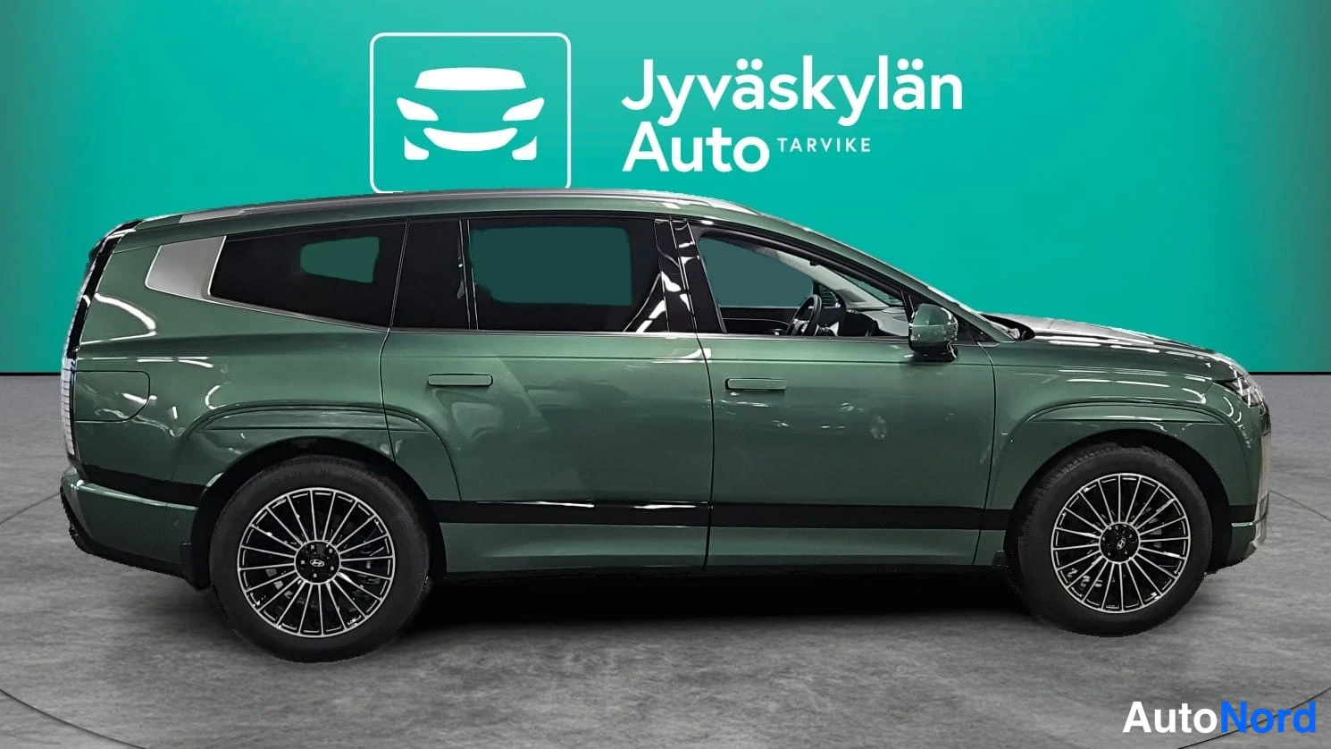 Vihreä Hyundai IONIQ 9 2026, etuviisto, keula oikealle, kuva 4