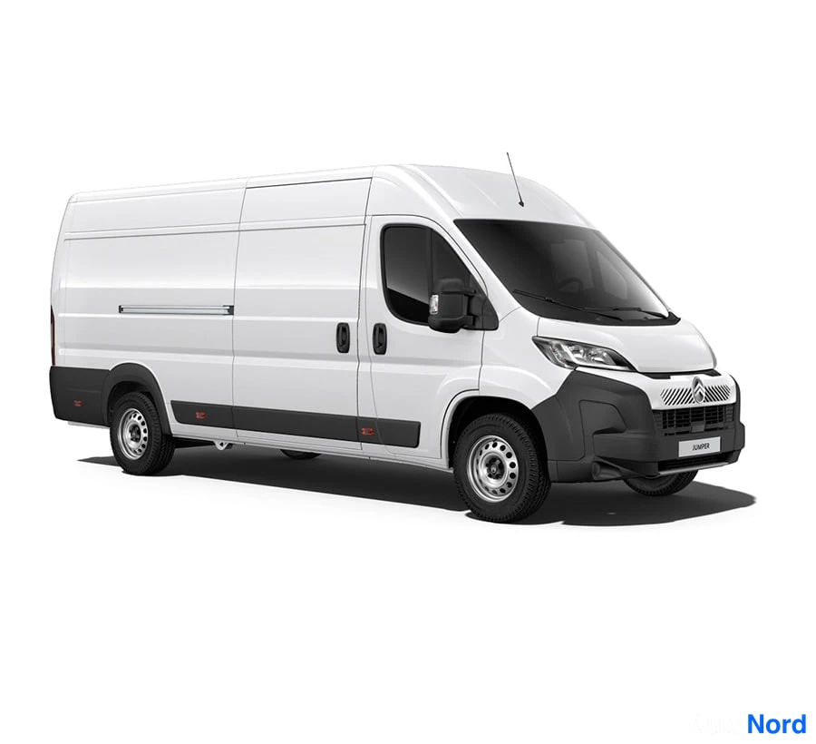 Punainen Citroen Jumper 2026, etuviisto, keula oikealle, kuva 3