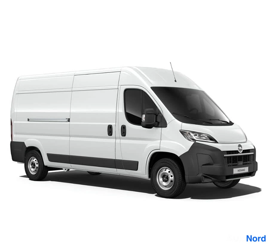 Valkoinen Opel Movano 2026, etuviisto, keula oikealle, kuva 4