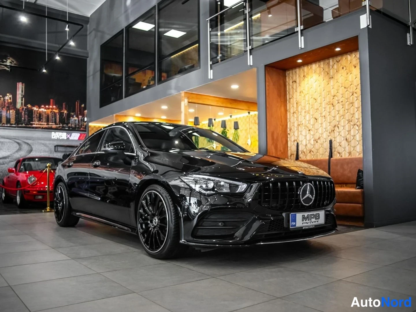 Musta Mercedes-Benz CLA 220 4MATIC 2020, etuviisto, keula oikealle, kuva 2